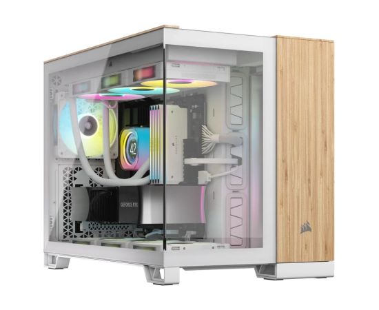 Corsair CC-9011288-WW computer case Midi Tower Bamboo, White Datoru korpusi