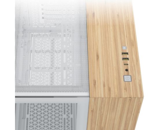 Corsair CC-9011288-WW computer case Midi Tower Bamboo, White Datoru korpusi
