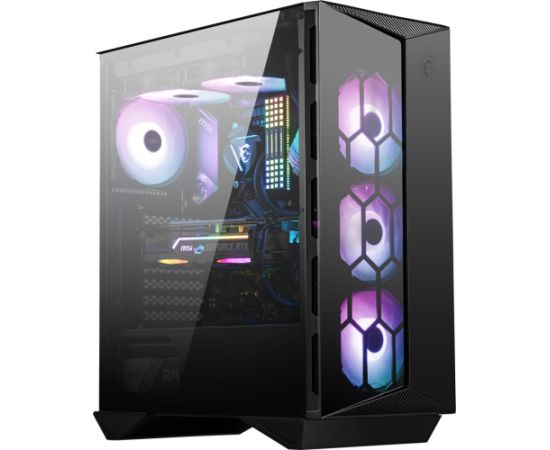MSI MPG GUNGNIR 110R Mid Tower Gaming Computer Case Black, USB 3.2 Gen2 Type C, 4x 120mm ARGB Fan, Mystic Light Sync, 1 to 6 ARGB Control board, 2x Tempered Glass Panels, ATX, mATX, mini-ITX Корпуса