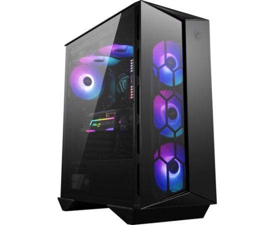 MSI MPG GUNGNIR 110R Mid Tower Gaming Computer Case Black, USB 3.2 Gen2 Type C, 4x 120mm ARGB Fan, Mystic Light Sync, 1 to 6 ARGB Control board, 2x Tempered Glass Panels, ATX, mATX, mini-ITX Корпуса