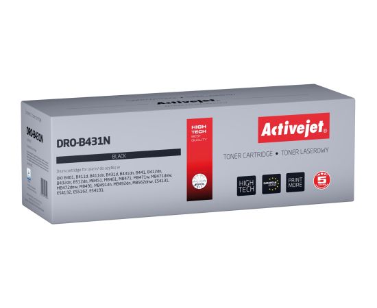 Activejet DRO-B431N drum (replacement for OKI 44574302; Supreme; 25000 pages; black) Тонеры для принтеров