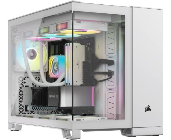 Corsair 2500X RGB Micro Tower White Datoru korpusi