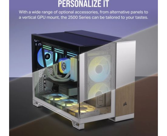 Corsair 2500X RGB Micro Tower White Datoru korpusi