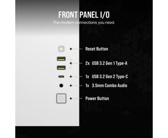 Corsair 2500X RGB Micro Tower White Datoru korpusi