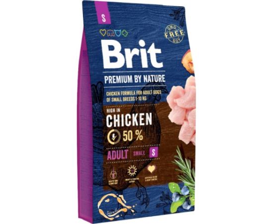 BRIT Premium by Nature Small Chicken - dry dog food - 8 kg Suņu barība