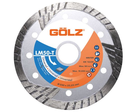 GÖlz Dimanta griešanas disks Gölz LM50T; 230x22,2 mm Различные диски