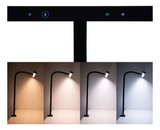 LED galda lampa MAUL Gate, ekrāna apgaismošanai, melna Biroja galda lampas