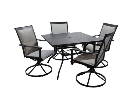 Dārza komplekts, galds ar 4 krēsliem Dārza mēbeļu komplekti