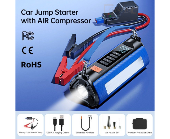 Blitzwolf BW-JA1 20000mAh Automašīnas starteris Akumulatoru lādētāji, starteri