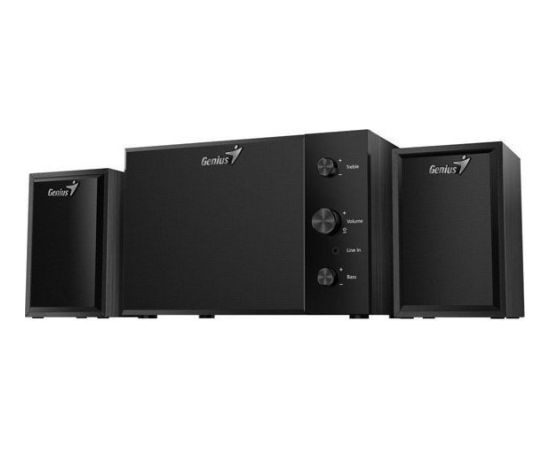 Genius loudspeakers SW-2.1 350, 2.1, 15W, black, control panel, bass and treble control, 3,5 mm jack, 40Hz~20kHz Новинки Компьютерная техника