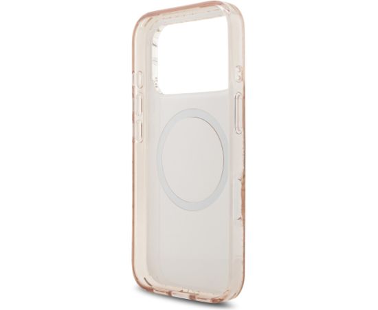 Guess IML Flowers Allover Strap MagSafe Case Защитный чехол для iPhone 17 Pro / розовый Чехлы - альтернативные