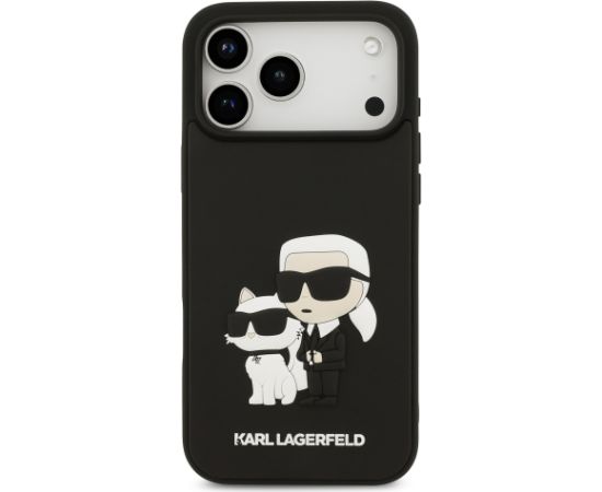 Karl Lagerfeld 3D Rubber Double Heads Case Aizsargapvalks priekš Apple iPhone 17 Pro Max Neoriģinālie Maciņi