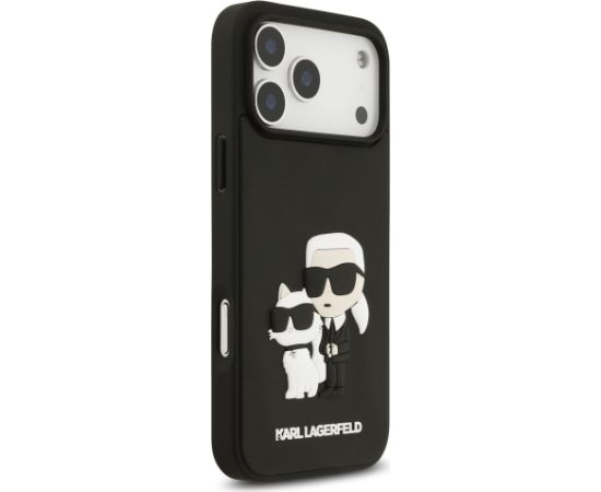Karl Lagerfeld 3D Rubber Double Heads Case Aizsargapvalks priekš Apple iPhone 17 Pro Max Neoriģinālie Maciņi