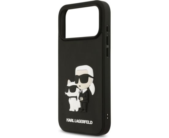 Karl Lagerfeld 3D Rubber Double Heads Case Aizsargapvalks priekš Apple iPhone 17 Pro Max Neoriģinālie Maciņi