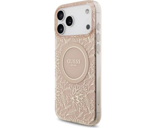 Guess IML Flowers Electro Pearl Strap MagSafe Case Чехол для Apple iPhone 17 Pro Max Чехлы - альтернативные