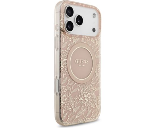Guess IML Flowers Electro Pearl Strap MagSafe Case Чехол для Apple iPhone 17 Pro Max Чехлы - альтернативные