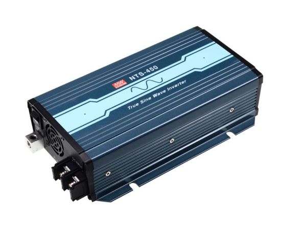 Automašīnas sprieguma pārveidotājs 24Vdc/230Vac 450W(900W) ar sinusoidālu izejas spriegumu, MEAN WELL Strāvas pārveidotāji