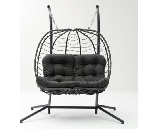 Hanging chair FINSE 2-seater 157x110xH196cm, dark grey Новинки Для дома и сада 
