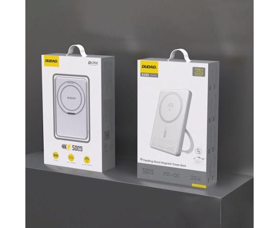 Dudao   Dudao K28S 20W PD 5000mAh Powerbank with MagSafe and Stand - Silver Power-банки