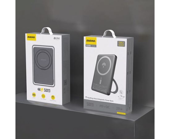Dudao   Dudao K28S 20W PD 5000mAh Powerbank with MagSafe and Stand - Gray Power-банки