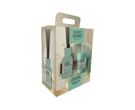 Sweet Home Collection Green Chrysalys Set - Dárková sada aroma difuzéru se svíčkou Dāvanu komplekti