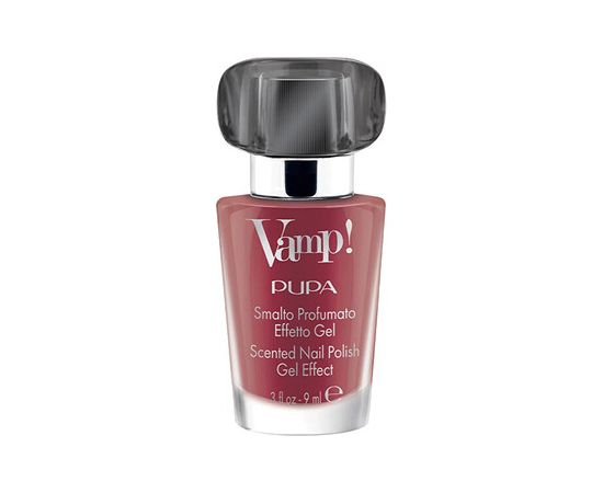Pupa Vamp! Black Fragnance Scented Nail Polish Gel Effect - Lak na nehty s vůní 9 ml 304 Intrepid Red-Black Nagu lakas