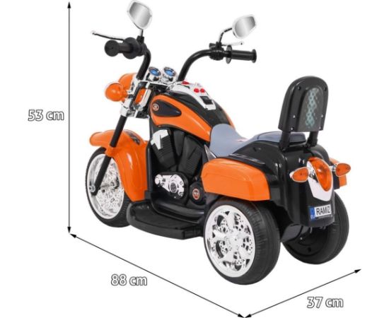 Motorek Chopper NightBike Pomarańczowy Jaunumi, Bērnu preces