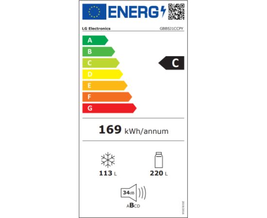 LG GBBSJ1CCPY Brīvi Stāvošs Ledusskapis ar Saldētavu Ledusskapji