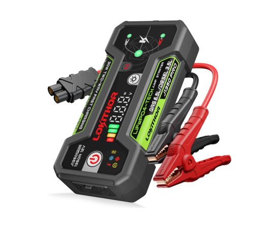 LOKITHOR 12V 25.6Wh 1350A LiFePO4 starta palīgiekārta Akumulatoru lādētāji, starteri