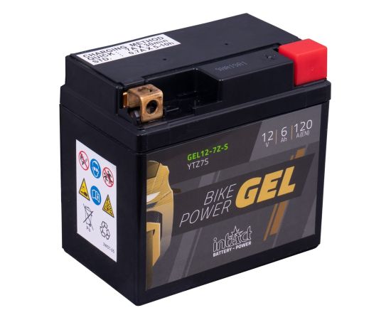 113 x 70 x 105 - + Intact Bike Power GEL 12V 6Ah(c20) 120A(EN) CTZ7-S EAN4250227524117 Akumulatori