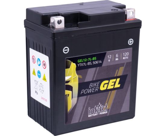 114 x 71 x 131 - + Intact Bike Power GEL 12V 6Ah(c20) 120A(EN) CTX7L-BS EAN4250227524094 Akumulatori