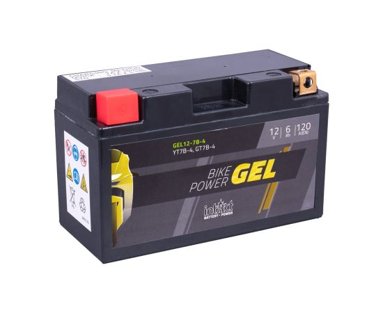 150 x 65 x 94 + - Intact Bike Power GEL 12V 6Ah(c20) 120A(EN) CT7B-4 EAN4250227524100 Akumulatori