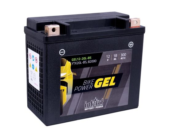 175 x 87 x 155 - + Intact Bike Power GEL 12V 18Ah(c20) 300A(EN) GEL12-20L-BS YTX20L-BS Akumulatori