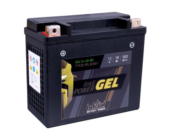 175 x 87 x 155 + - Intact Bike Power GEL 12V 18Ah(c20) 300A(EN) CTX20-BS IZPĀRD. EAN4250227524339 Akumulatori