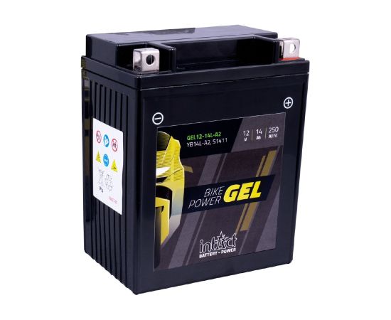 135 x 91 x 160 - + Intact Bike Power GEL 12V 14Ah(c20) 250A(EN) CB14L-A2 EAN4250227524247 Akumulatori