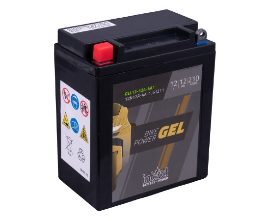 135 x 81 x 161 + - Intact Bike Power GEL 12V 12Ah(c20) 210A(EN) 12N12A-4A-1 EAN4250227524186 Akumulatori