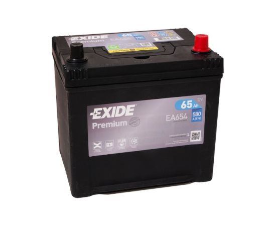 EXIDE PREMIUM EA654 12V 65Ah  580 A(EN) 230x172x220 0/1 EAN3661024034142 Akumulatori