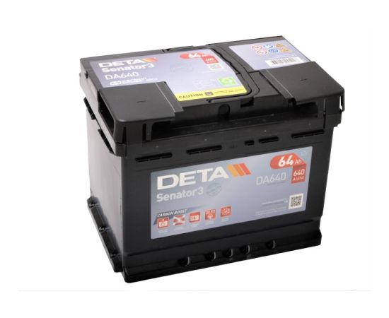 DETA SENATOR3 DA640 12V 64Ah 640A(EN) 242x175x190 0/1 EAN3661024024228 Akumulatori
