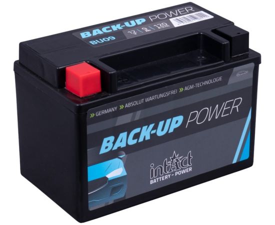 Intact Back-Up-Power 12 V 9Ah (c20) 120 A(EN) 150x87x105 1/skrūvju sav. EAN4250227526111 Akumulatori