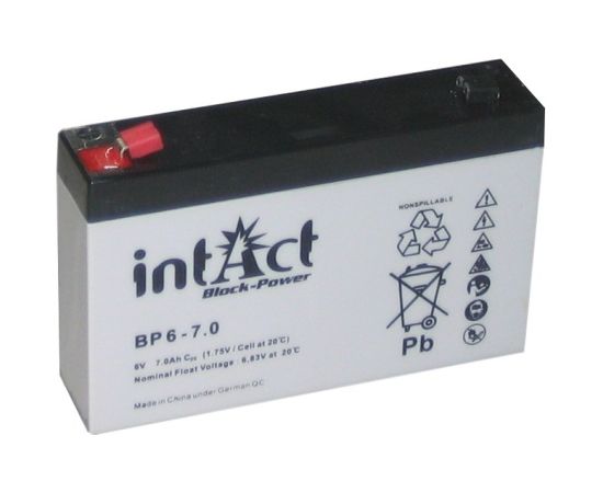 Intact Block-Power 6 V 7Ah (c20) 150x34x100 1/S-6.3 EAN4250227551120 Akumulatori