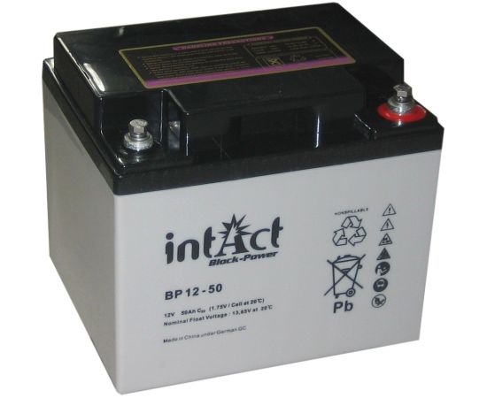 Intact Block-Power 12 V 50Ah (c10) 197x166x170 0/F-M6 EAN4250227551298 Akumulatori