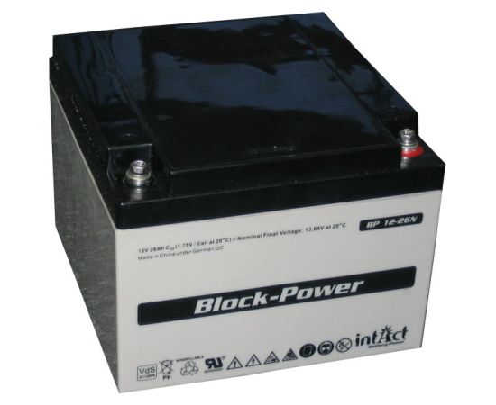 Intact Block-Power 12 V 26Ah (c20) 166x175x125 0/F-M5 EAN4250227551250 Akumulatori