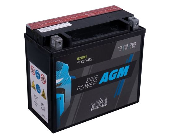 175 x 87 x 155 + - Intact Bike Power AGM 12V 18Ah(c20) 280A(EN) CTX20-BS EAN425022752312 Akumulatori