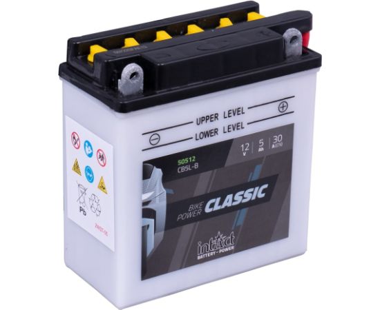 121 x 61 x 131 - + Intact Bike Power 12V 5Ah(c20) 30A(EN) CB5L-B LI-01 EB5L-B SLA12-5L-B EAN42502275 Akumulatori