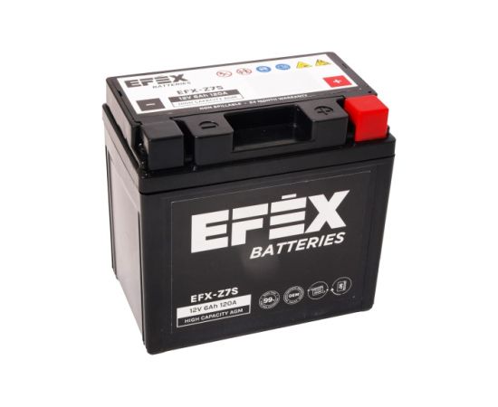 113 X 70 X 105, - +, EFEX HIGH CAPACITY AGM 12V 6AH 145A EFX-Z7S YTZ7-S EAN4751039330656 Akumulatori