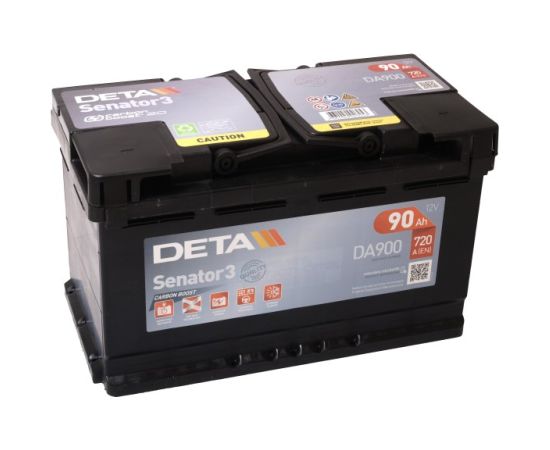 DETA SENATOR3 DA900 12V 90Ah 720A(EN) 315x175x190 0/1 EAN3661024026253 Akumulatori