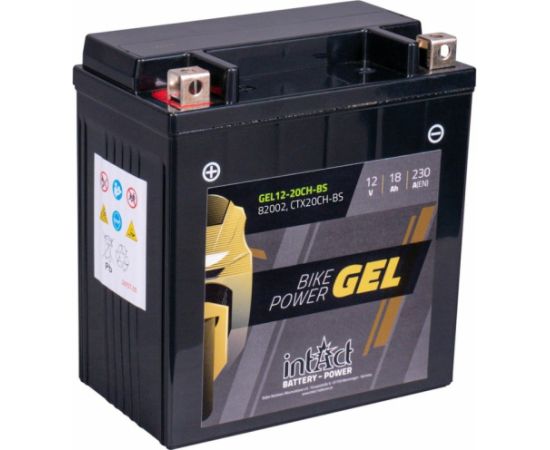 150 x 87 x 160 + - Intact Bike Power GEL 12V 18Ah(c20) 230A(EN) CTX20CH-BS EAN4250227554909 Akumulatori