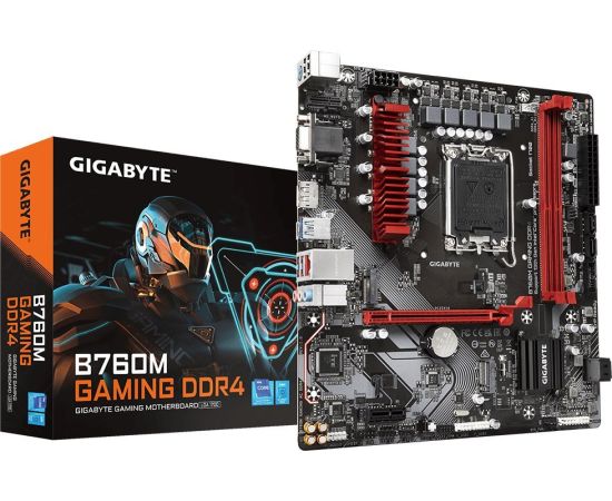 Mainboard|GIGABYTE|Intel B760 Express|LGA1700|Micro-ATX|Memory DDR4|Memory slots 2|1xPCI-Express 3.0 1x|1xPCI-Express 4.0 16x|2xM.2|1x15pin D-sub|1xHDMI|1xDisplayPort|2xAudio-In|1xAudio-Out|2xUSB 2.0|3xUSB 3.2|1xUSB-C|1xPS/2|1xRJ45|B760MGAMINGDDR4 Материнские платы
