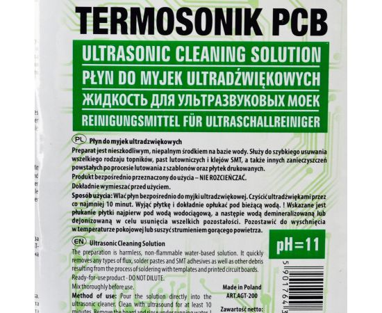 Termosonik PCB 1L Šķidrums ultraskaņas vanniņām ART.AGT-200 Tīrīšanas un Ķīmiskie līdzekļi