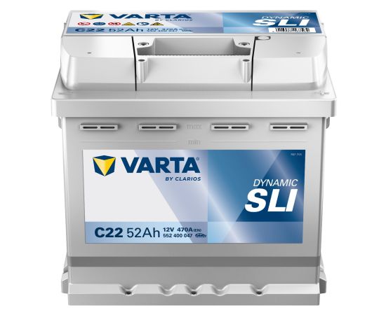 Varta C22 Dynamic SLI 52Ah 470A (EN) 207x175x190 Startera akumulatoru baterija Akumulatori